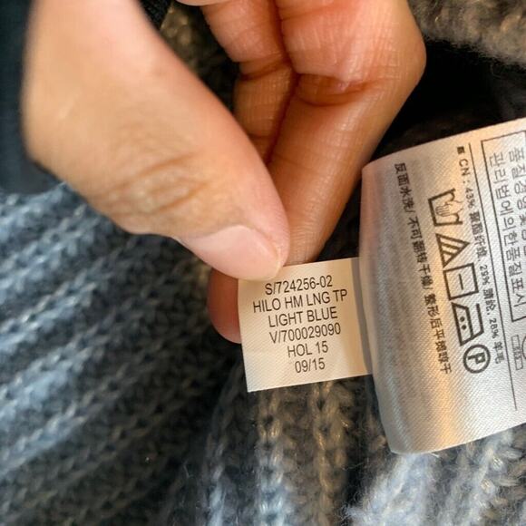 Banana Republic Sweater Womens M Medium Fog Wool Blend Italian Yarn Marled Knit - Picture 9 of 11